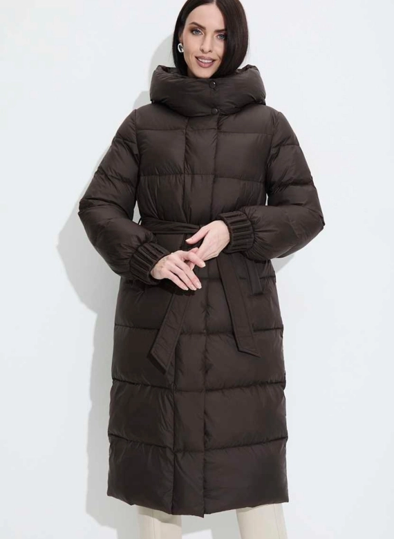 Женский пуховик с капюшоном фото