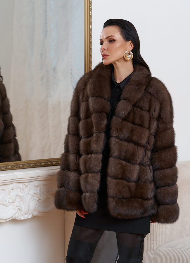 Куртка из баргузинского соболя модель № 29880 универмаг малина