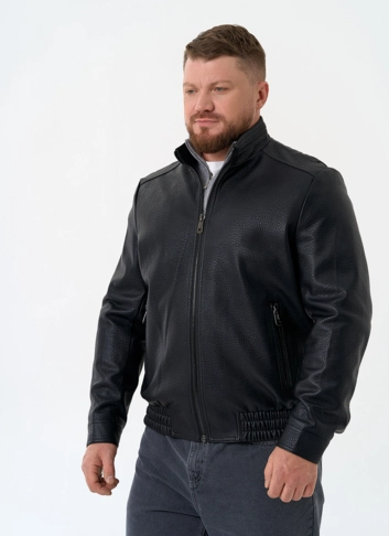 Мужская куртка бомбер из эко кожи