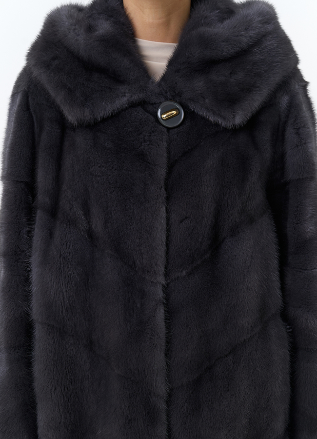 Норковая шуба - баллон модель № 24735 универмаг малина