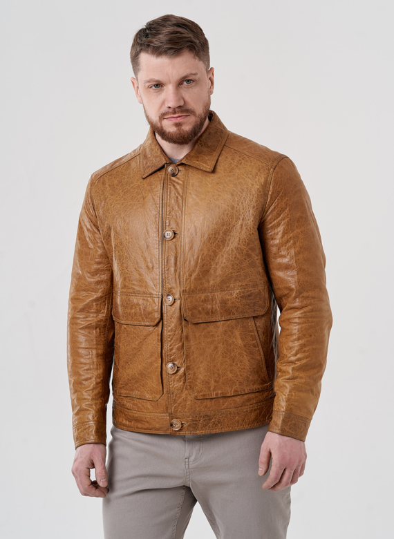 Мужская кожаная куртка 