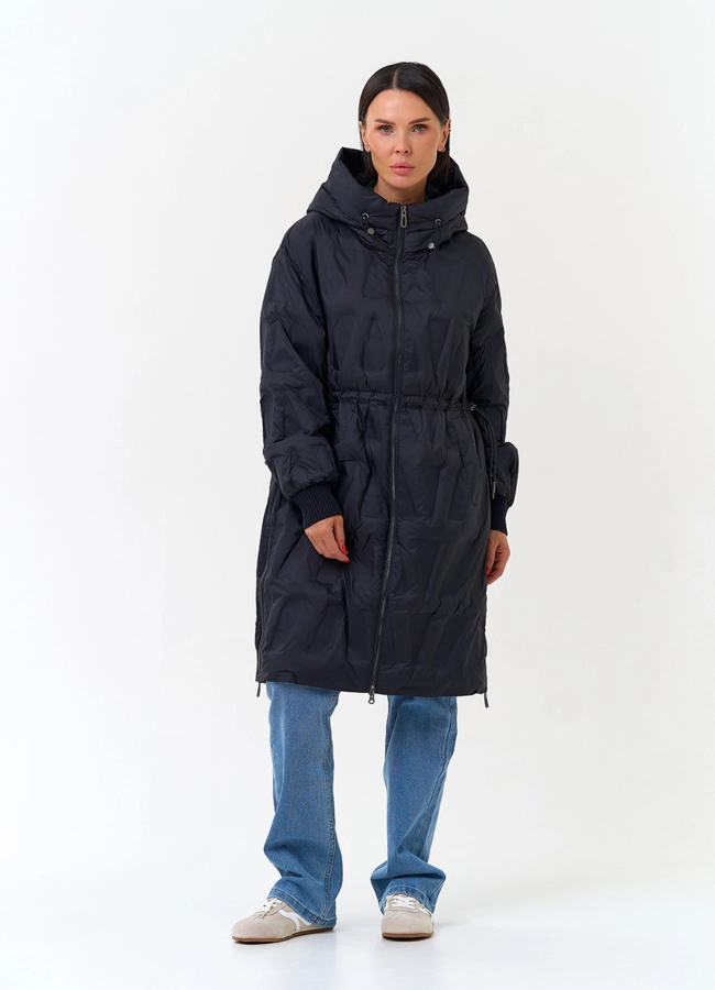 Женское утепленное полупальто модель № 33844 универмаг малина фото