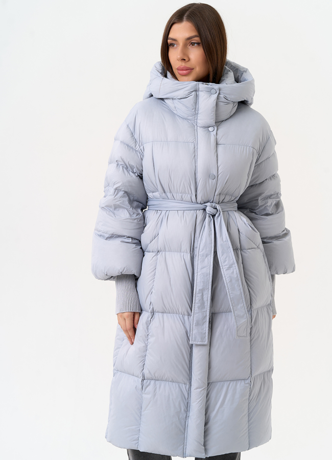 Женский пуховик с капюшоном модель № 31535 универмаг малина