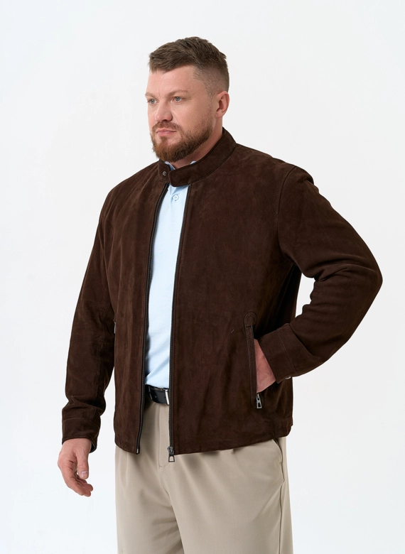 Мужская куртка из натуральной замши фото