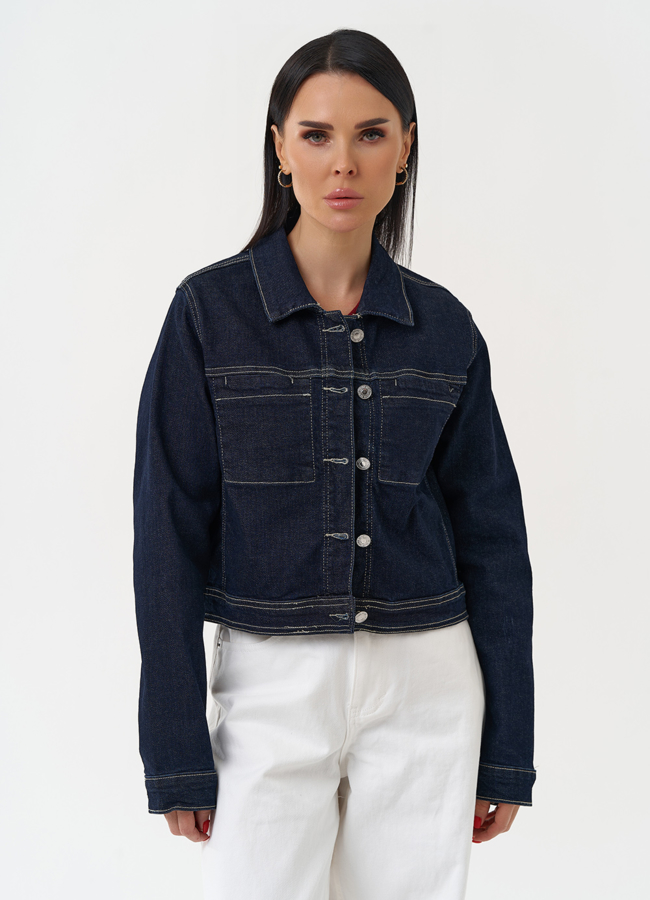Жакет джинсовый синего цвета модель № 30413 в кредит