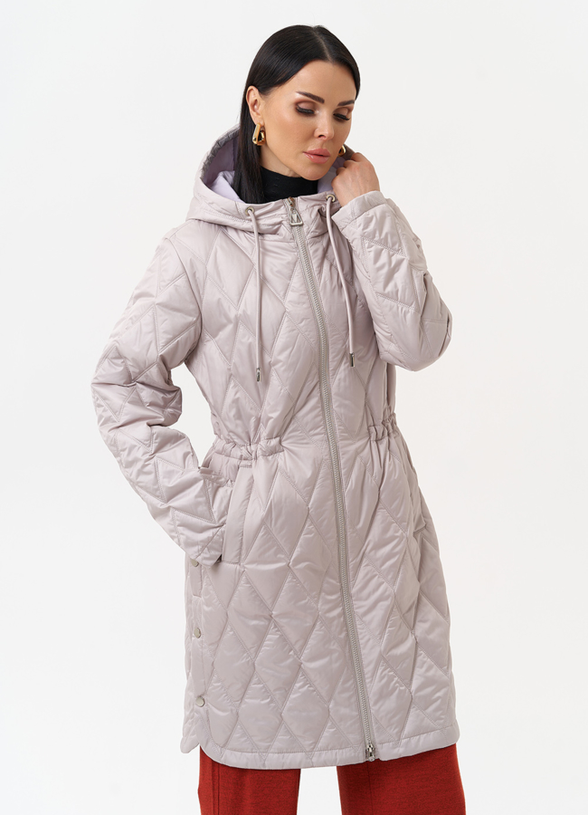 Женское утепленное полупальто с капюшоном модель № 29937 универмаг малина