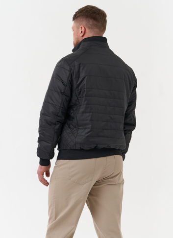 Мужская куртка бомбер черного цвета