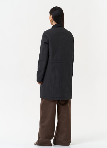 Женское утепленное полупальто трансформер